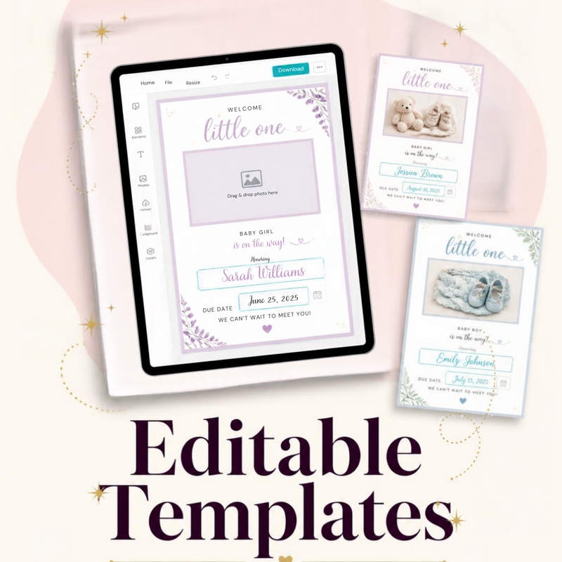Design Is Ki Customs Editable Templates collection cover showing customizable photo templates on a tablet