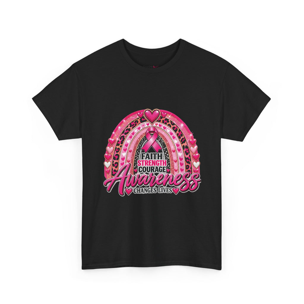 Faith Strength Courage Awareness Rainbow T-Shirt