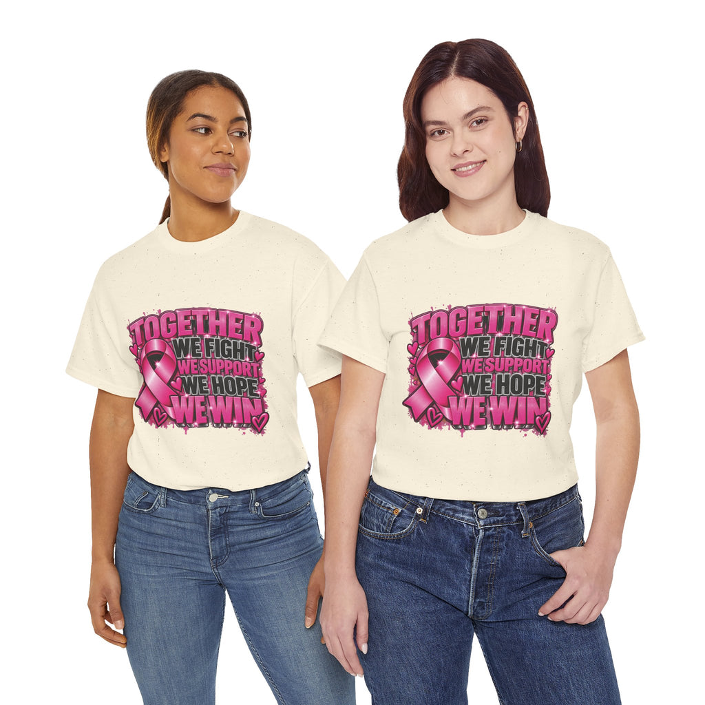 Breast Cancer Awareness Together We Fight Pink Ribbon T-Shirt