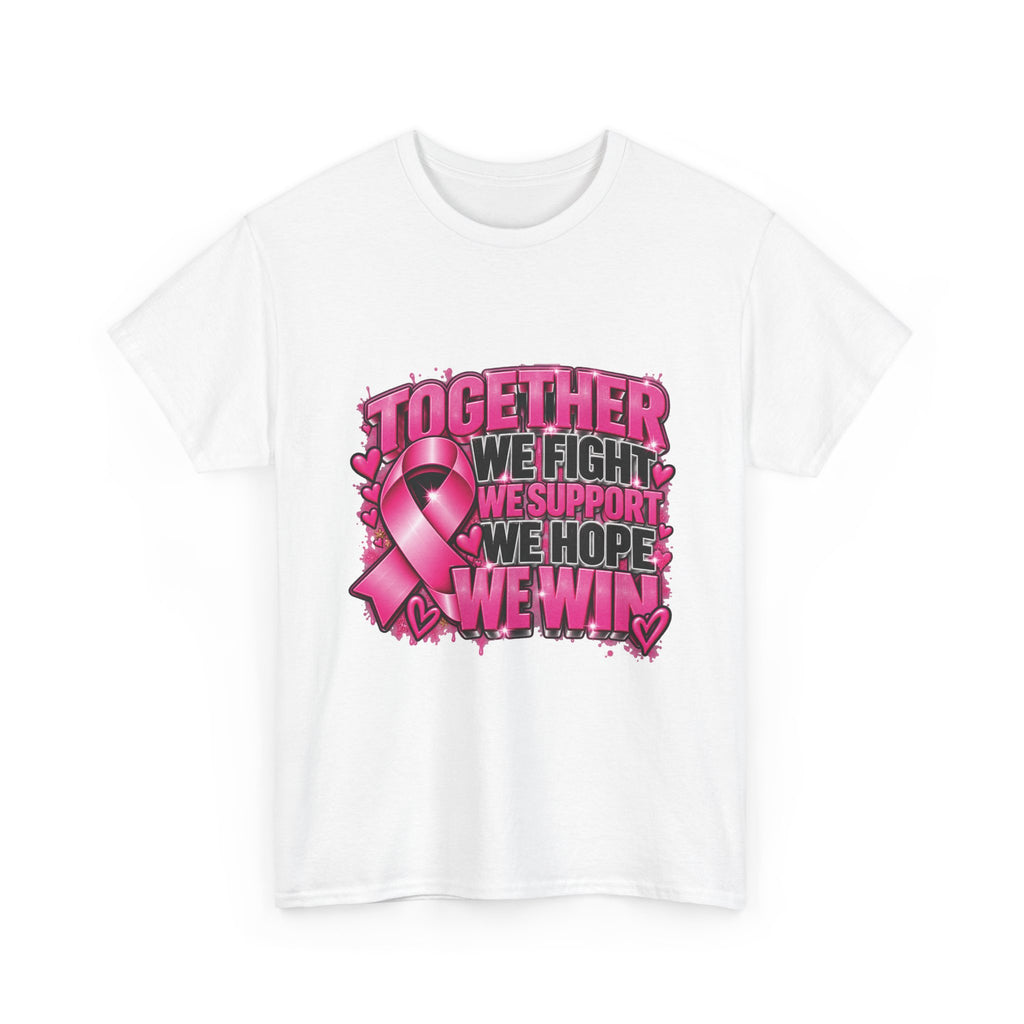 Breast Cancer Awareness Together We Fight Pink Ribbon T-Shirt