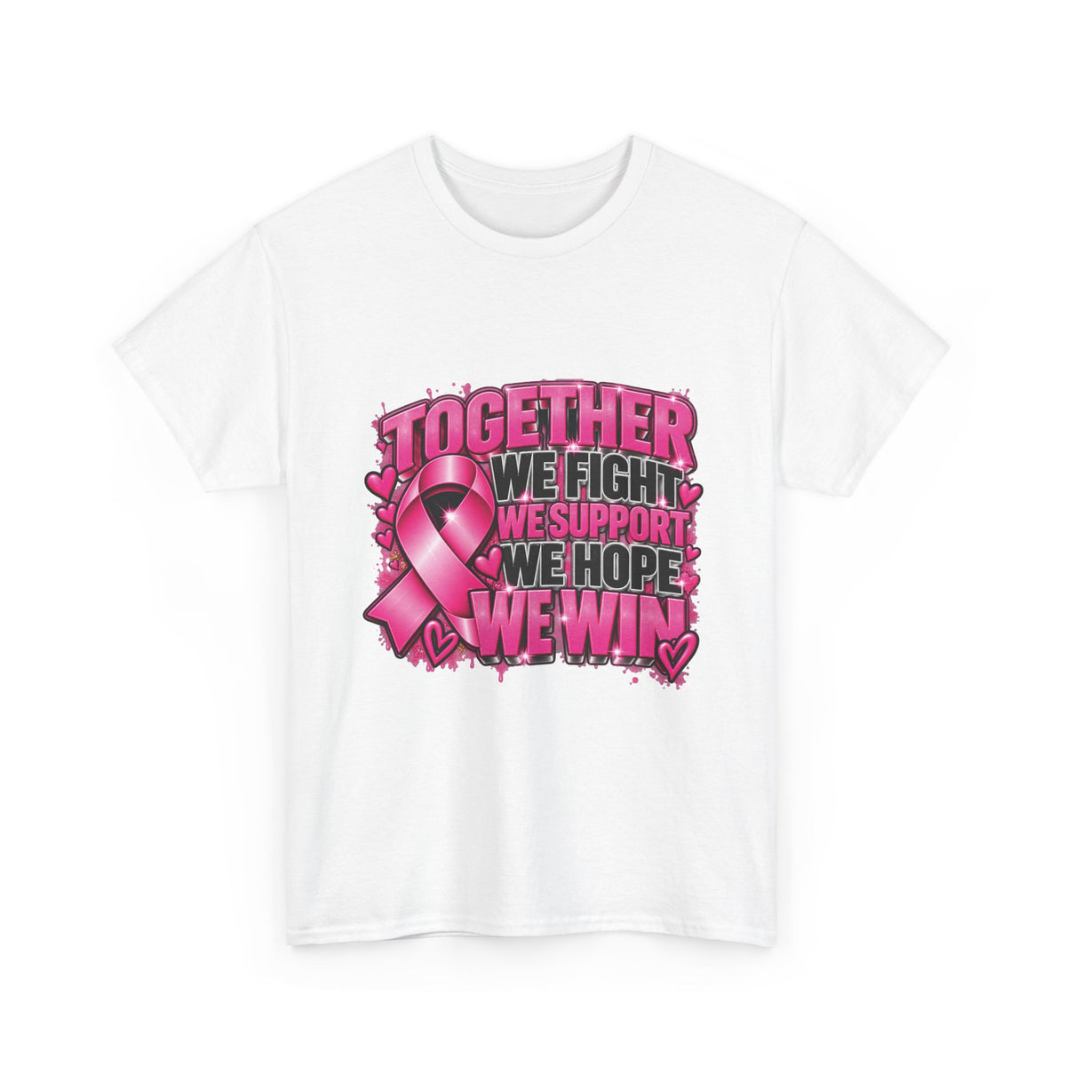 Breast Cancer Awareness Together We Fight Pink Ribbon T-Shirt