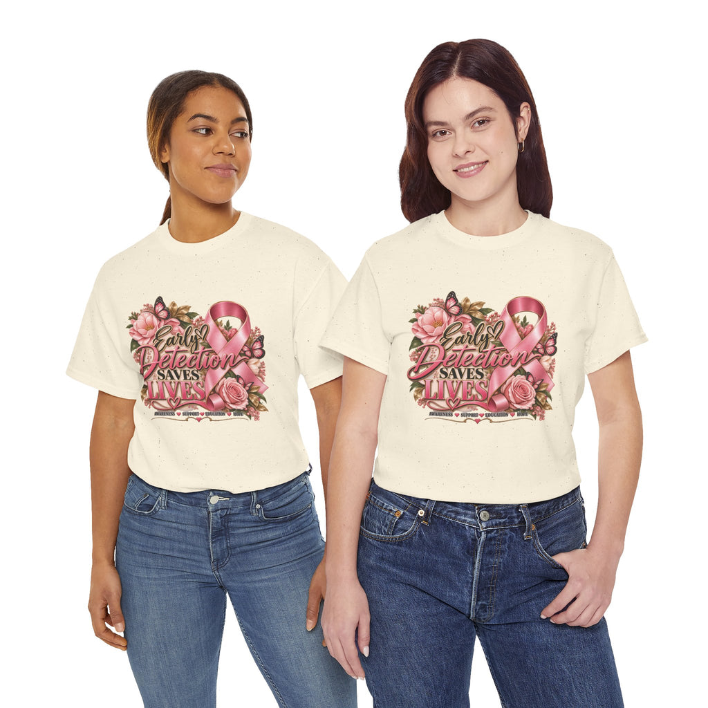 Early Detection Saves Lives Breast Cancer Awareness T-Shirt