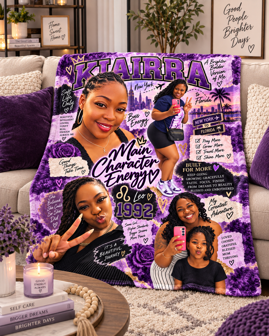 Personalized Photo Collage Blanket