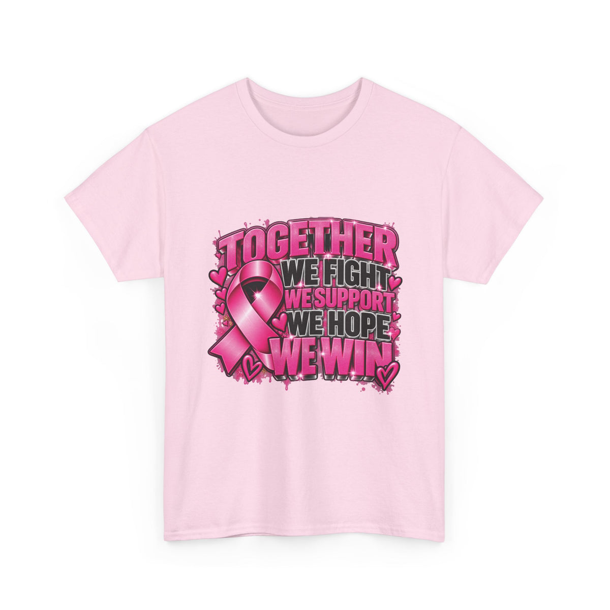 Breast Cancer Awareness Together We Fight Pink Ribbon T-Shirt