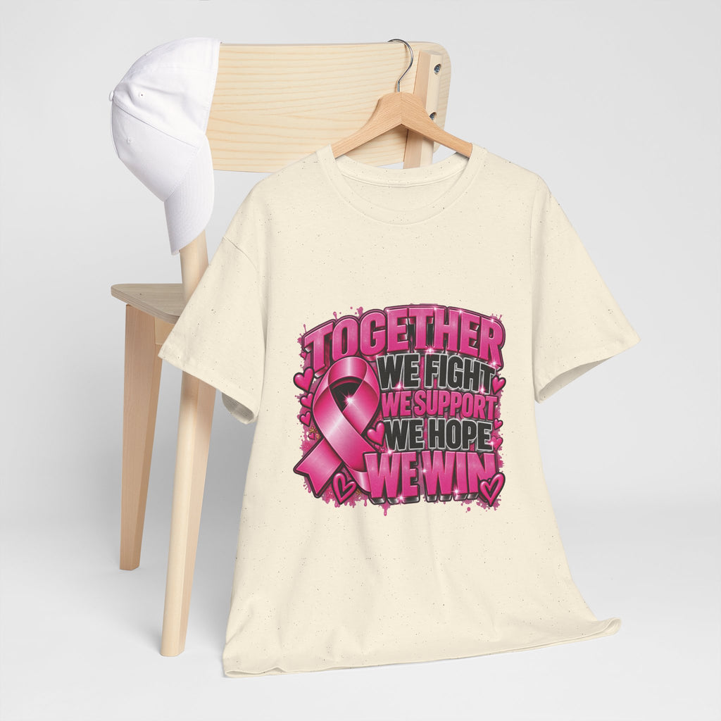 Breast Cancer Awareness Together We Fight Pink Ribbon T-Shirt