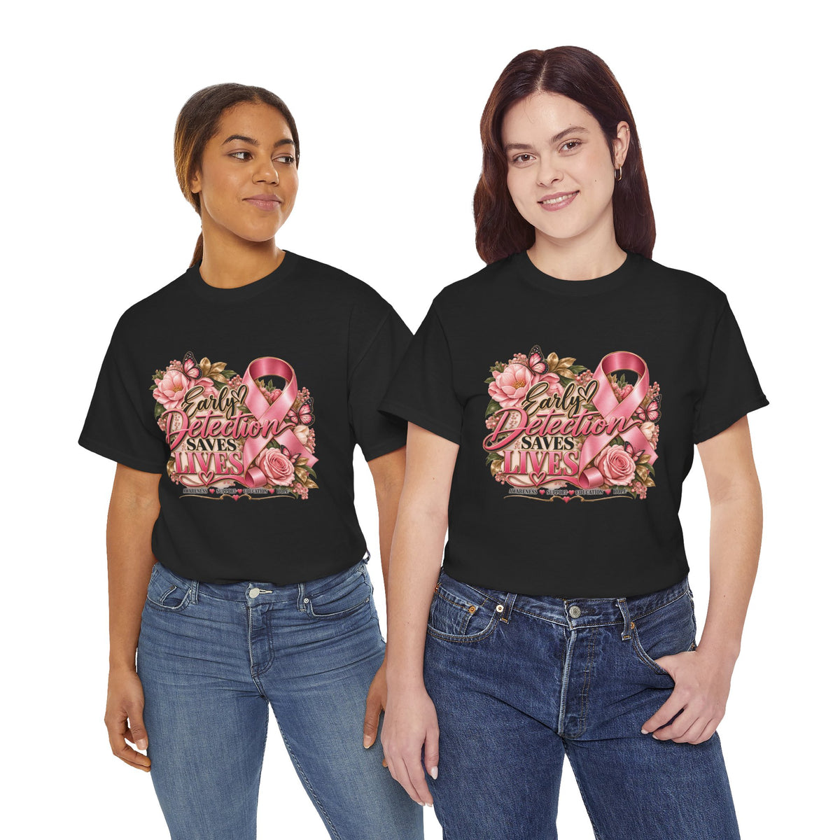 Early Detection Saves Lives Breast Cancer Awareness T-Shirt