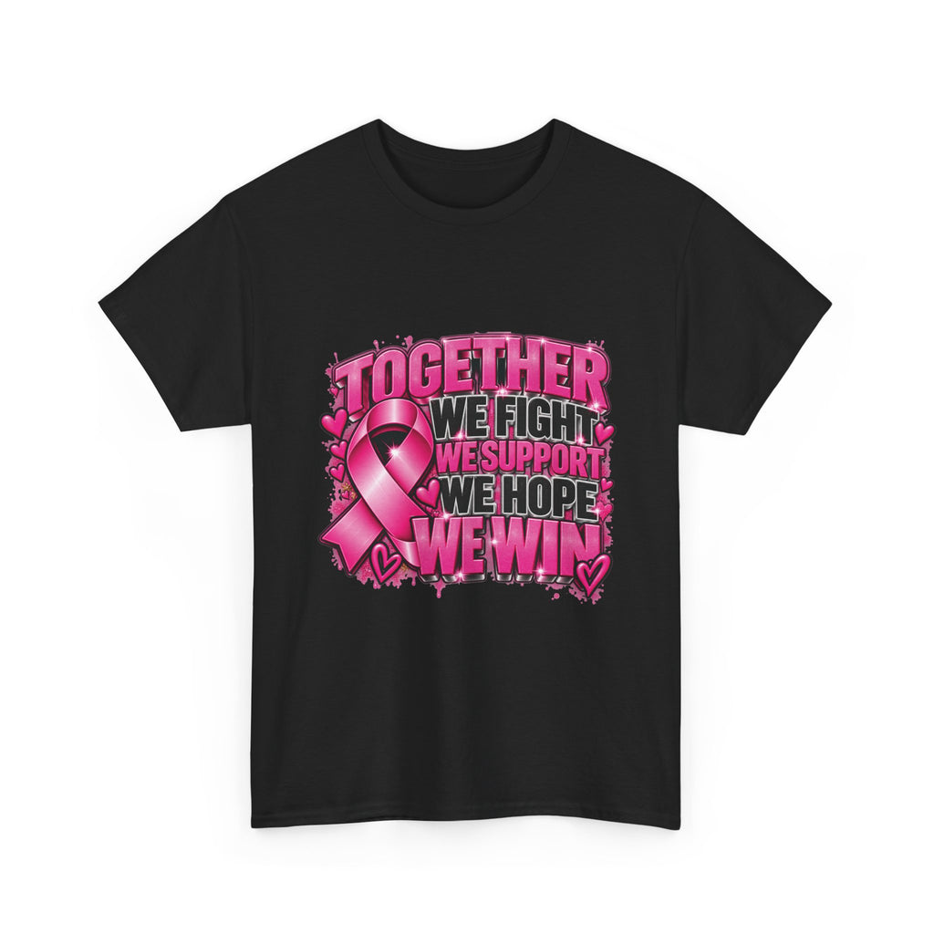 Breast Cancer Awareness Together We Fight Pink Ribbon T-Shirt
