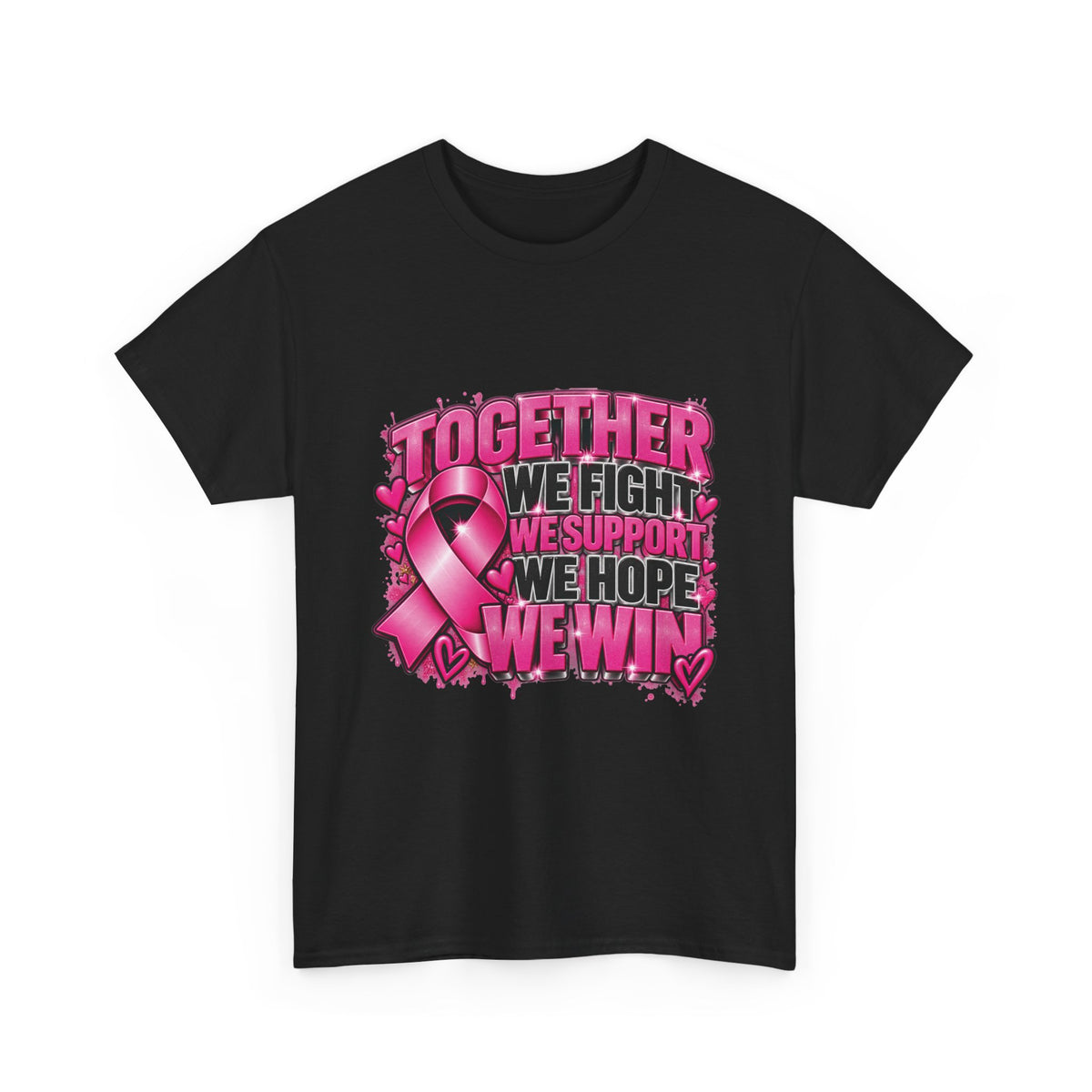 Breast Cancer Awareness Together We Fight Pink Ribbon T-Shirt