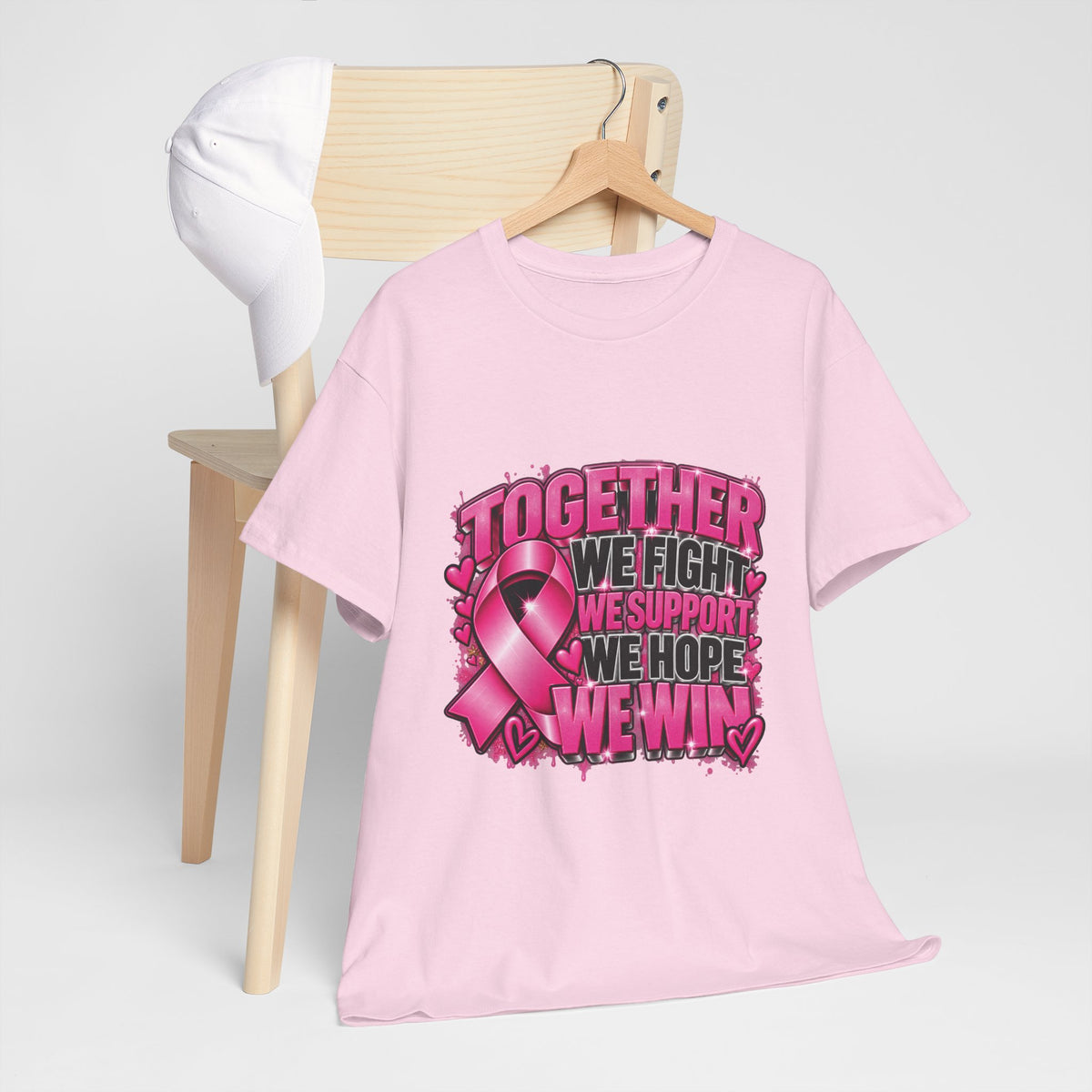 Breast Cancer Awareness Together We Fight Pink Ribbon T-Shirt