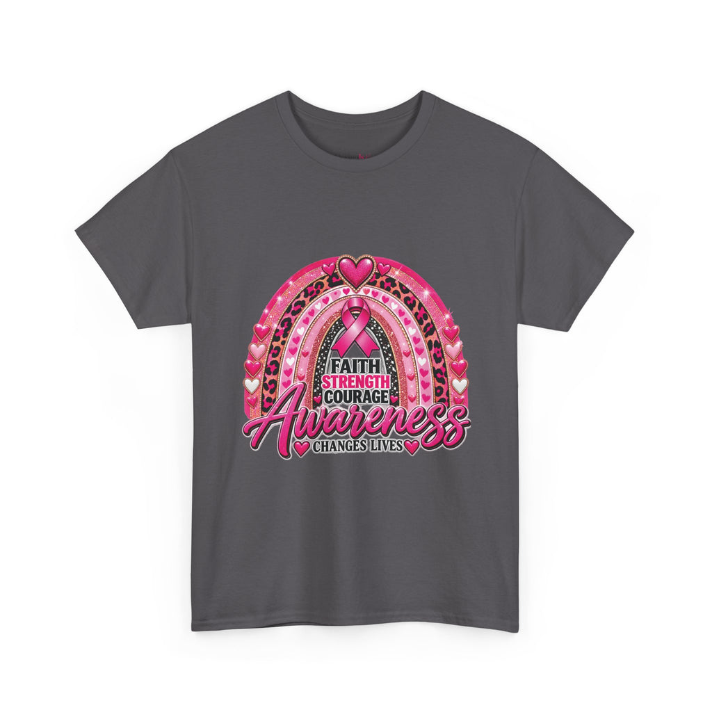 Faith Strength Courage Awareness Rainbow T-Shirt