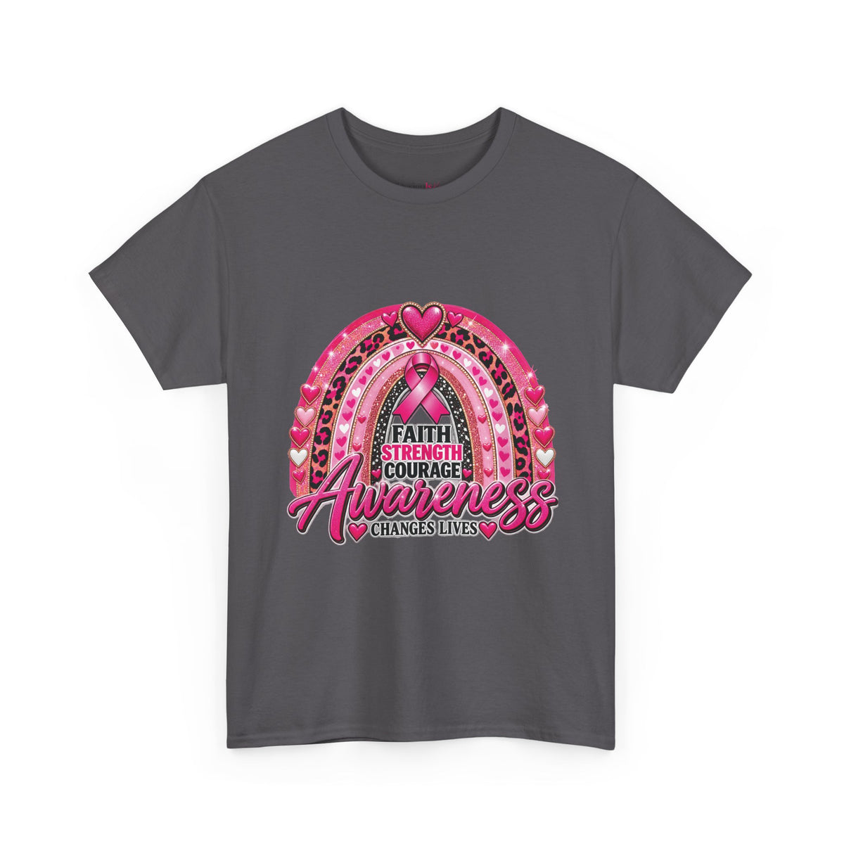 Faith Strength Courage Awareness Rainbow T-Shirt