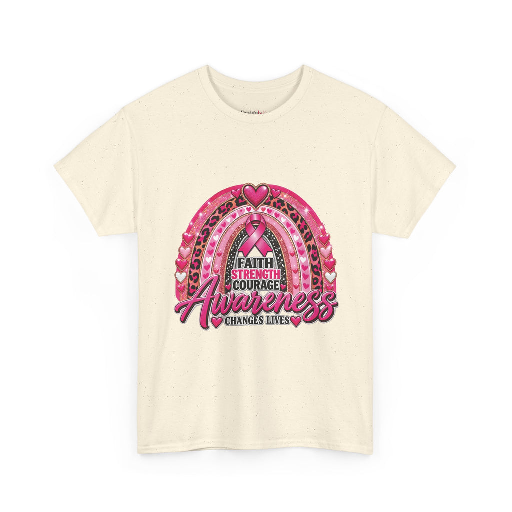 Faith Strength Courage Awareness Rainbow T-Shirt