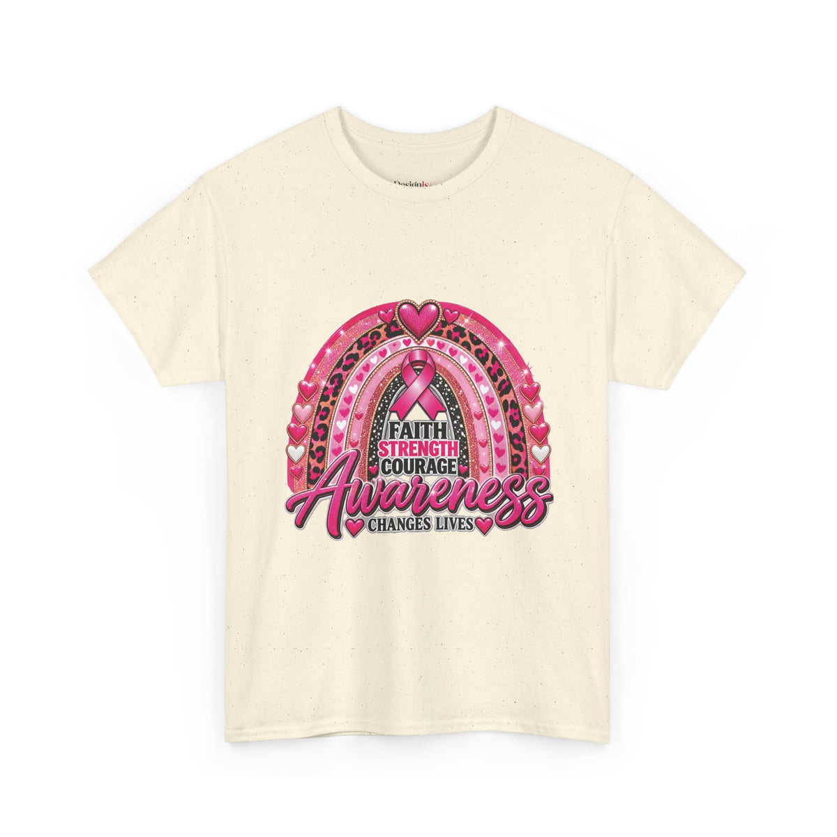 Faith Strength Courage Awareness Rainbow T-Shirt