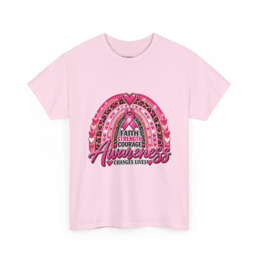 Faith Strength Courage Awareness Rainbow T-Shirt