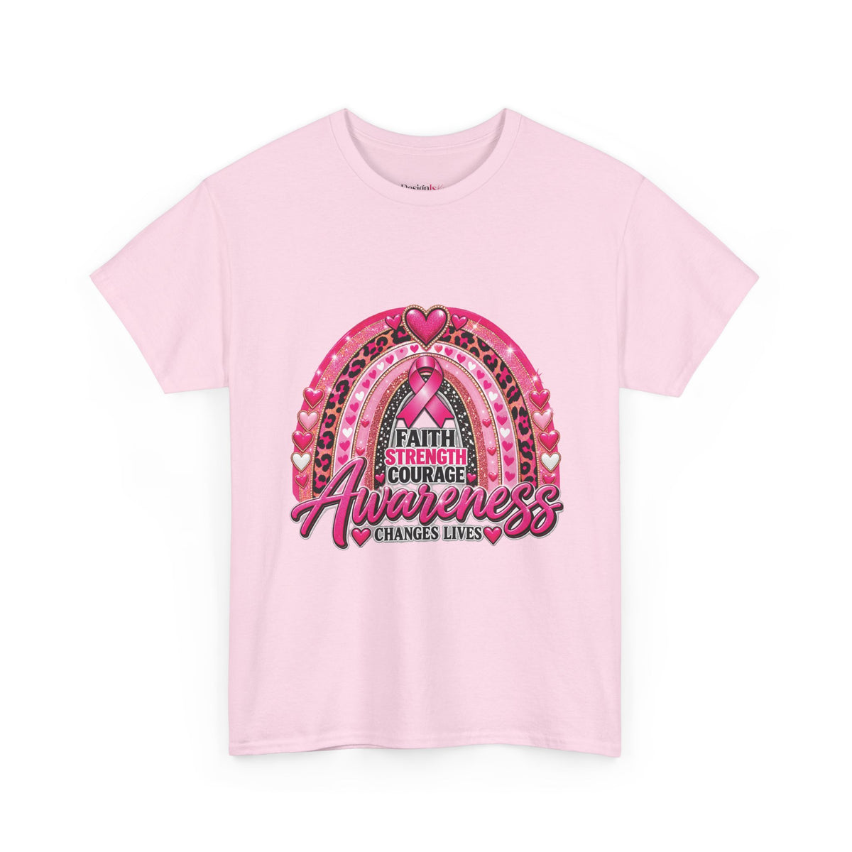 Faith Strength Courage Awareness Rainbow T-Shirt