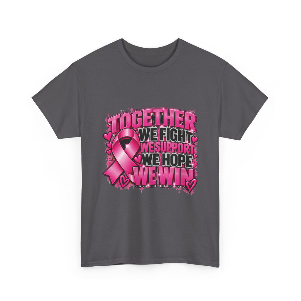 Breast Cancer Awareness Together We Fight Pink Ribbon T-Shirt
