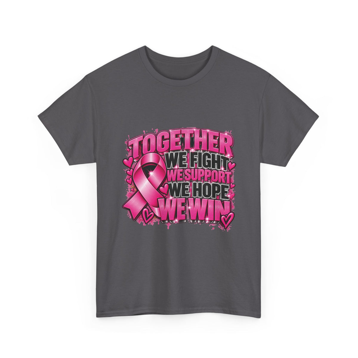 Breast Cancer Awareness Together We Fight Pink Ribbon T-Shirt