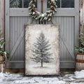 Vintage Christmas Tree Wall Art | Gallery-Wrapped Canvas