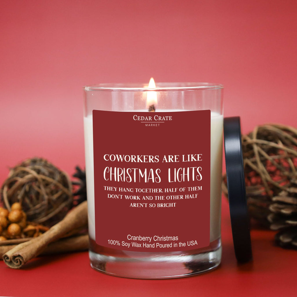 Funny Christmas Coworker Candle | Cranberry Christmas