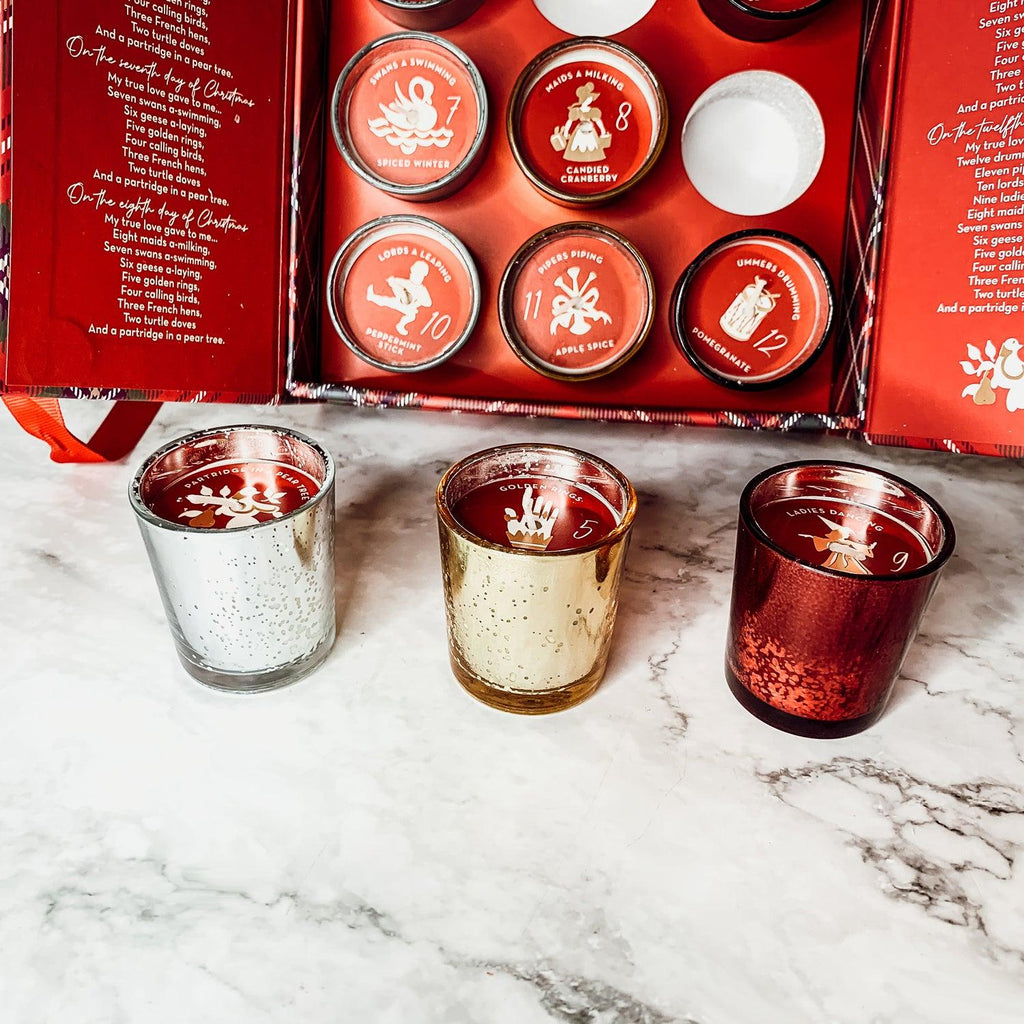 12 Days of Christmas Advent Candle Gift Set | 12 Scents