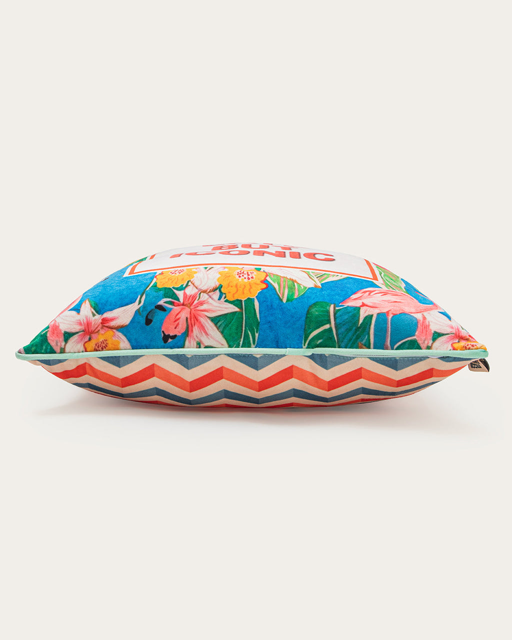 Late But Iconic Velvet Statement Pillow | 17 × 17 in