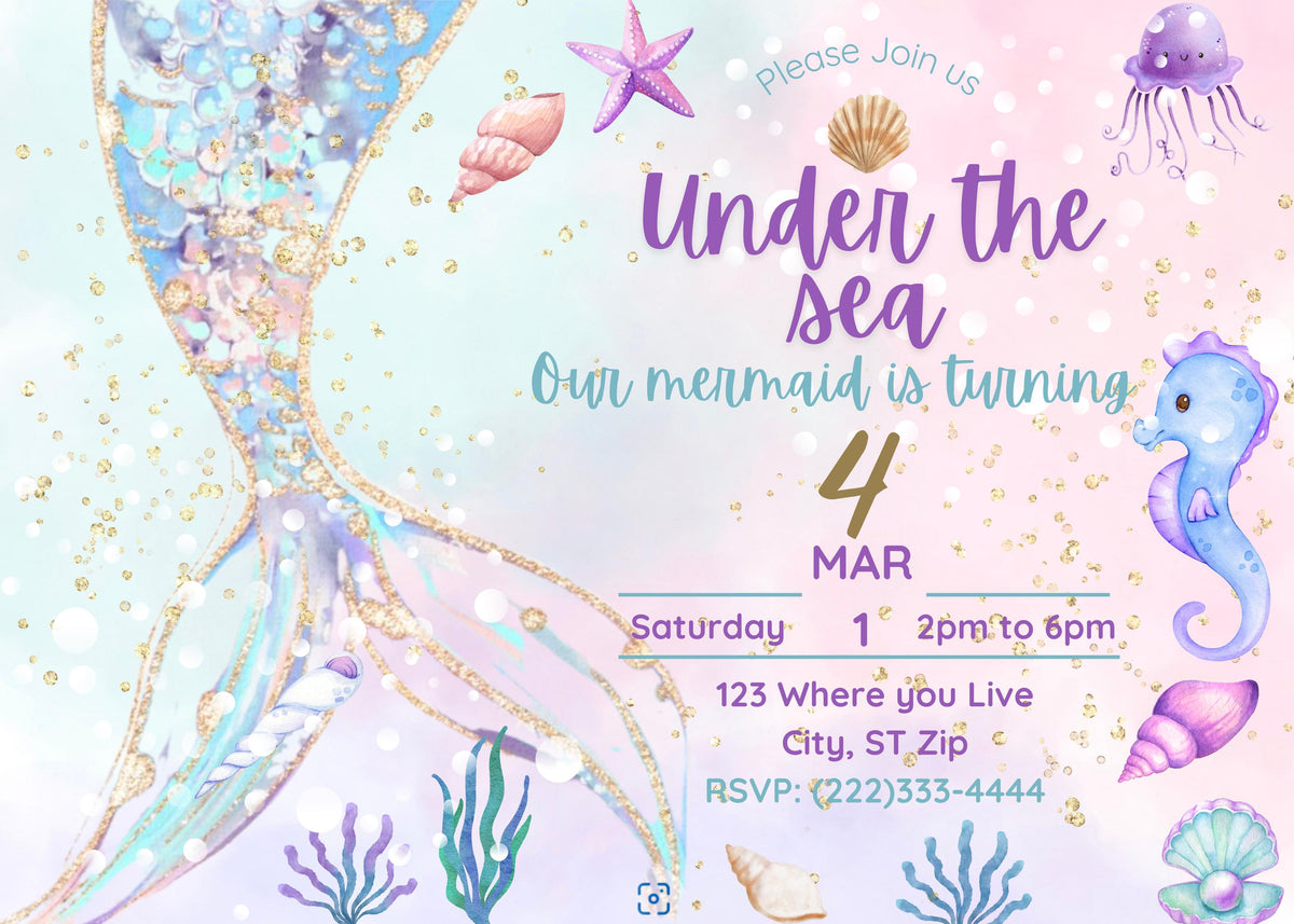 Mermaid Party Invitation