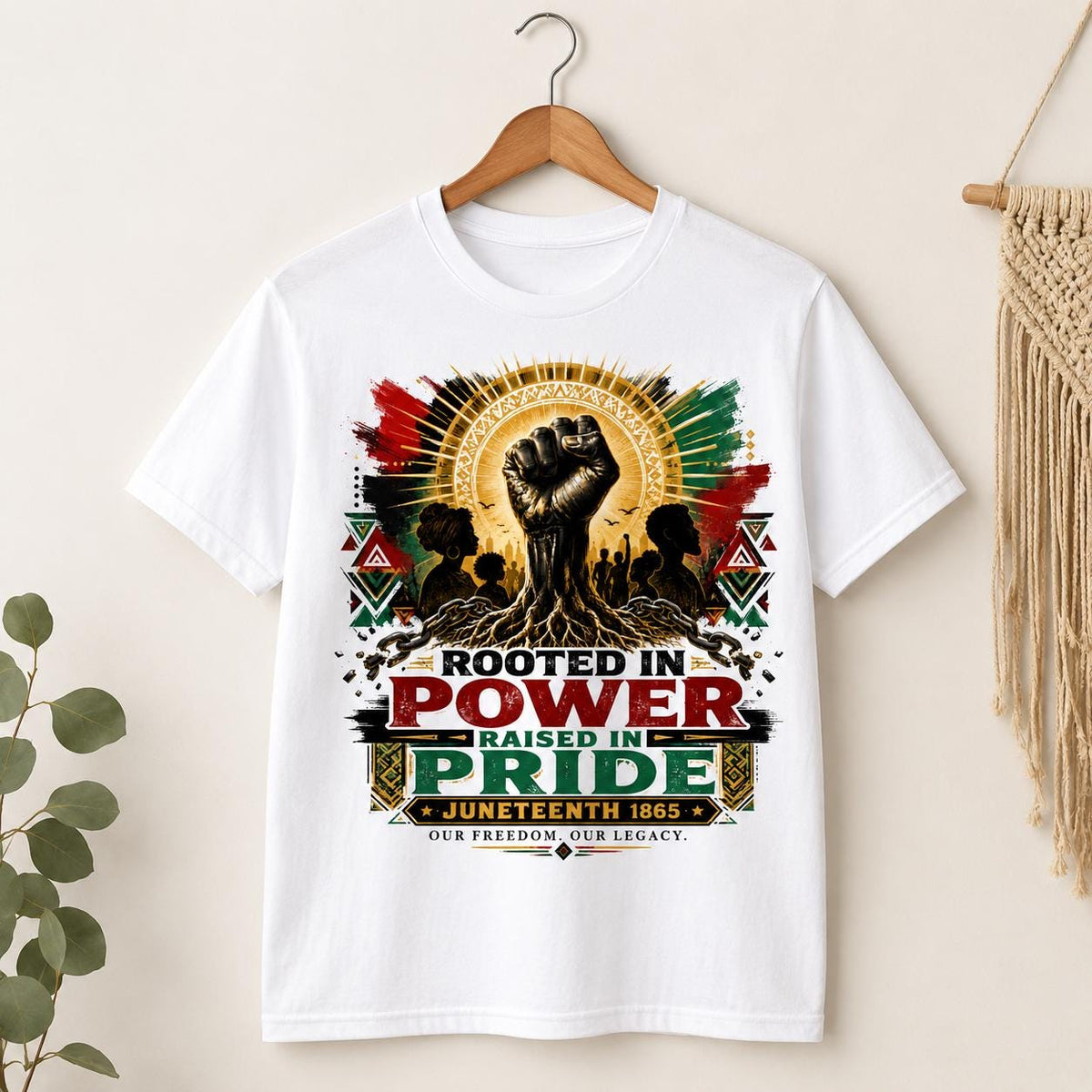Juneteenth PNG Design, Rooted in Power Raised in Pride
