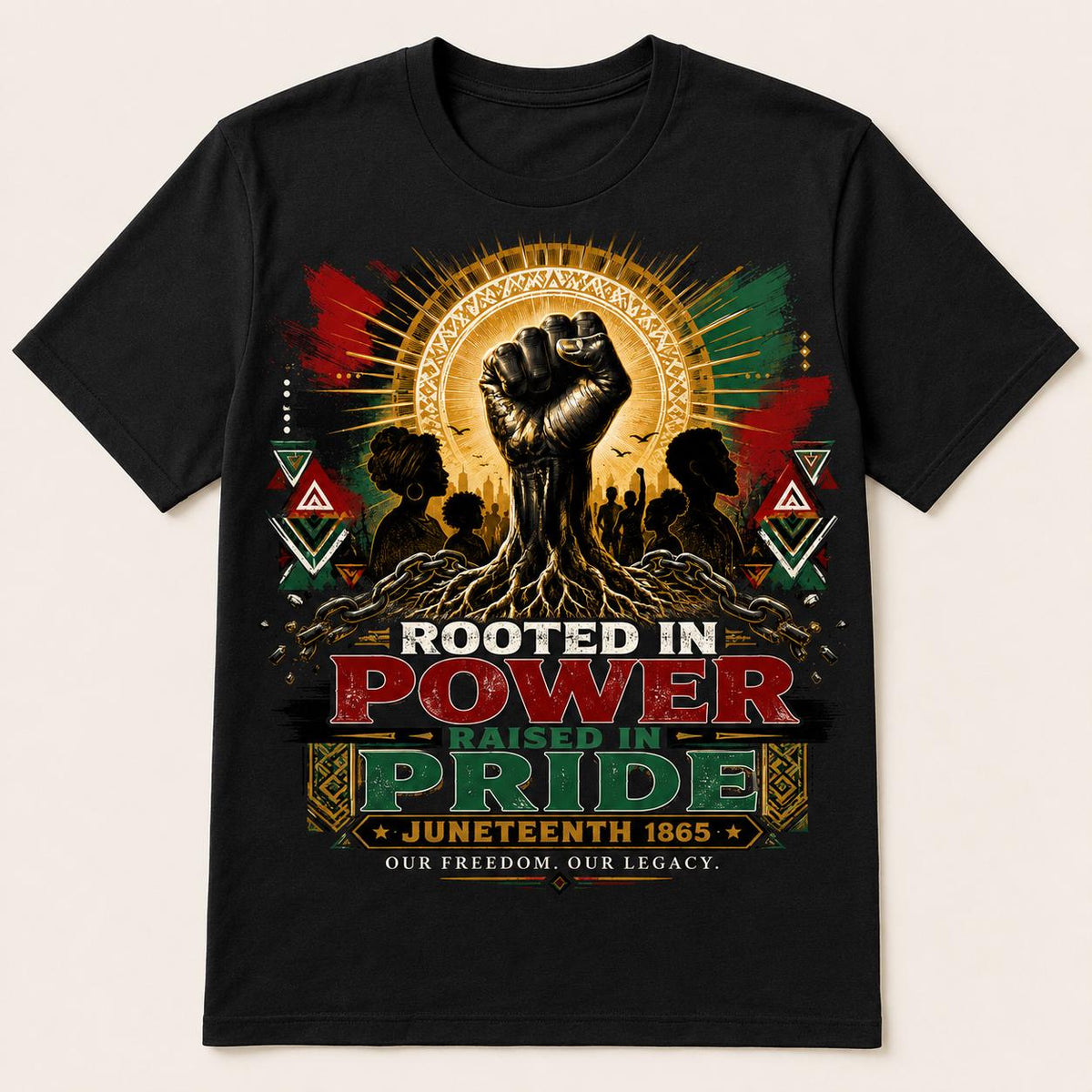 Juneteenth PNG Design, Rooted in Power Raised in Pride