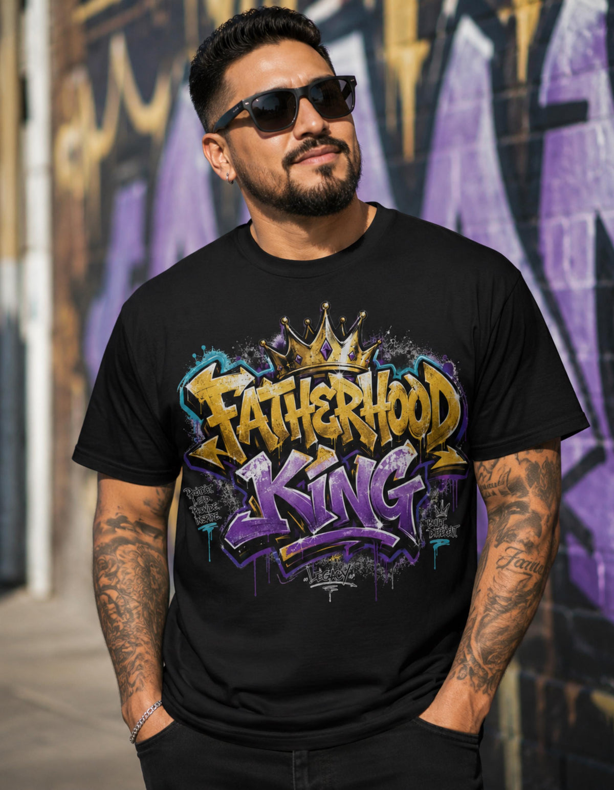 Fatherhood King Graffiti Design Digital Download