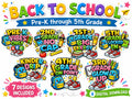 Pre-K to 5th Grade Vibes Only PNG – Back to School Shirt Design (Digital Download)