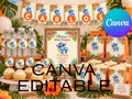 17-Piece Baby Stitch Baby Shower/Birthday Bundle| Editable Canva Templates