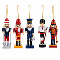 Wooden Nutcracker Christmas Ornament Set | 5 Pieces