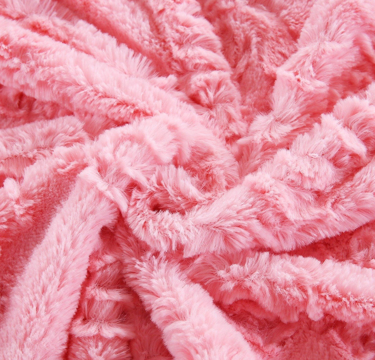 Blush Pink Rosebud Sherpa Throw Blanket | 3 Sizes
